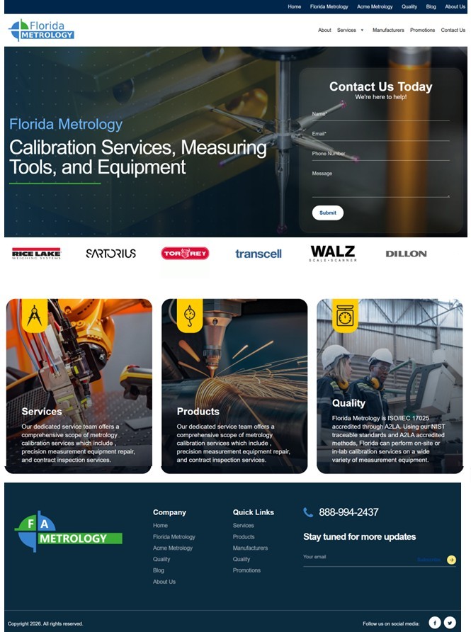 FL Metrology Home Page